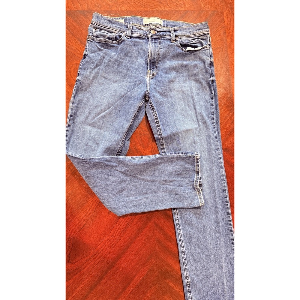 Hollister Classic Straight Jeans Mens 34x32 Blue Wash Denim Mid‎ Rise Casual